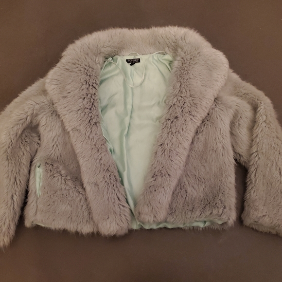 TOPSHOP mint fun faux fur - Picture 2 of 11